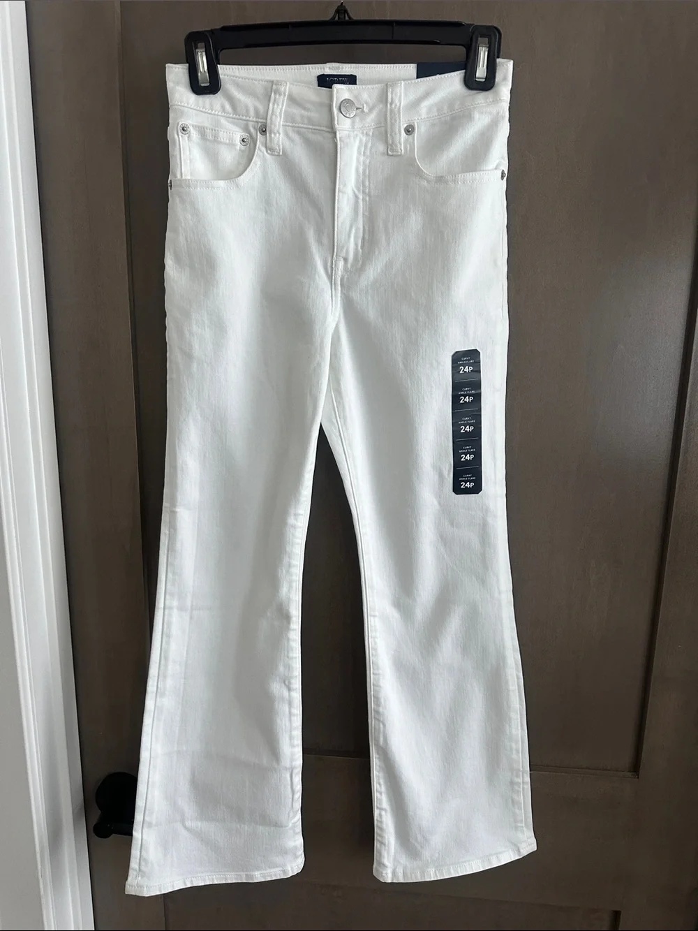 J.Crew Curvy Ankle Flare White Size 24P NWT